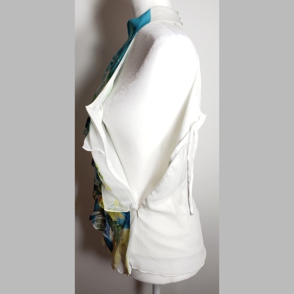 IZ Byer Floral Print Tiered Halter Neck Tank Top - Picture 3 of 7